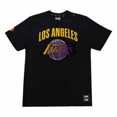 Los Angeles Lakers NBA x Two Hype Unisex Culture & Hoops T-Shirt - Black discount On Sale