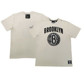 Brooklyn Nets NBA x Two Hype Unisex Culture & Hoops T-Shirt - Cream for sale Discount