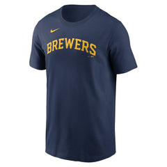 Rhys Hoskins Milwaukee Brewers Nike Fuse Name & Number T-Shirt | MLB Shop