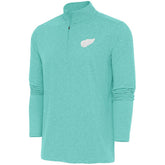 Detroit Red Wings Antigua White Logo Hunk Quarter-Zip Pullover Discount