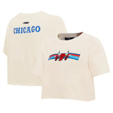 Chicago Bulls Pro Standard Women's Retro Striper SJ Cropped Boxy T-Shirt sale Discount