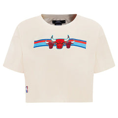 Chicago Bulls Pro Standard Women's Retro Striper SJ Cropped Boxy T-Shirt sale Discount