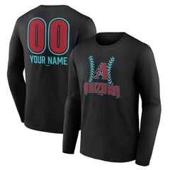 Arizona Diamondbacks Personalized Name & Number Fastball Long Sleeve T-Shirt | MLB Outlet