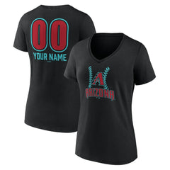 Arizona Diamondbacks Women's Personalized Name & Number Fastball V-Neck T-Shirt | MLB Online