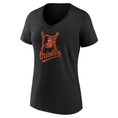 Baltimore Orioles Women's Personalized Name & Number Fastball V-Neck T-Shirt | MLB Outlet