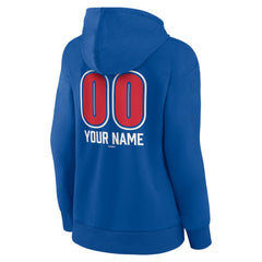 Chicago Cubs Women's Personalized Name & Number Fastball Pullover Hoodie | MLB New