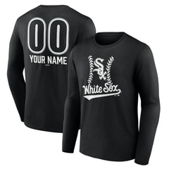 Chicago White Sox Personalized Name & Number Fastball Long Sleeve T-Shirt | MLB For sale