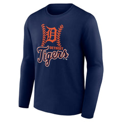 Detroit Tigers Personalized Name & Number Fastball Long Sleeve T-Shirt | MLB New