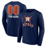 Houston Astros Personalized Name & Number Fastball Long Sleeve T-Shirt | MLB On Sale