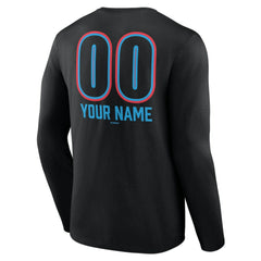 Miami Marlins Personalized Name & Number Fastball Long Sleeve T-Shirt | MLB Discount