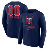 Minnesota Twins Personalized Name & Number Fastball Long Sleeve T-Shirt | MLB US