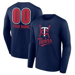 Minnesota Twins Personalized Name & Number Fastball Long Sleeve T-Shirt | MLB US