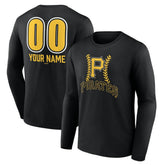 Pittsburgh Pirates Personalized Name & Number Fastball Long Sleeve T-Shirt | MLB Shop