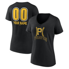 Pittsburgh Pirates Women's Personalized Name & Number Fastball V-Neck T-Shirt | MLB Near me