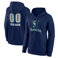 Seattle Mariners Women's Personalized Name & Number Fastball Pullover Hoodie | MLB Discount