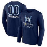 Tampa Bay Rays Personalized Name & Number Fastball Long Sleeve T-Shirt | MLB For sale