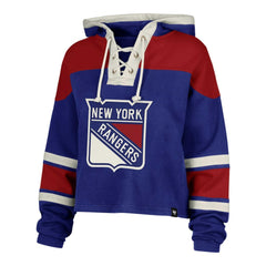 Mika Zibanejad New York Rangers '47 Women's Superior Lacer Cropped Pullover Hoodie Online