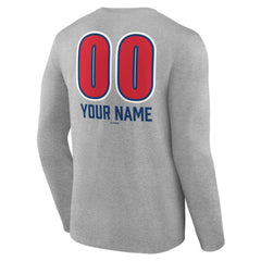 Chicago Cubs Personalized Name & Number Fastball Long Sleeve T-Shirt | MLB US