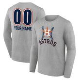 Houston Astros Personalized Name & Number Fastball Long Sleeve T-Shirt | MLB On Sale