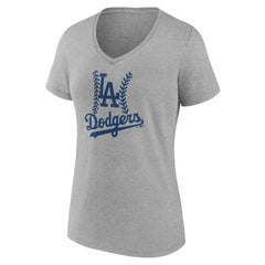 Los Angeles Dodgers Women's Personalized Name & Number Fastball V-Neck T-Shirt | MLB Shop