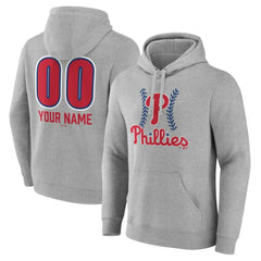 Philadelphia Phillies Personalized Name & Number Fastball Pullover Hoodie | MLB New