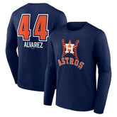 Yordan Alvarez Houston Astros Fastball Player Name & Number Long Sleeve T-Shirt | MLB New