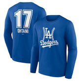 Shohei Ohtani Los Angeles Dodgers Fastball Player Name & Number Long Sleeve T-Shirt | MLB Outlet