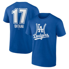 Shohei Ohtani Los Angeles Dodgers Fastball Player Name & Number T-Shirt | MLB Discount