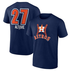 Jose Altuve Houston Astros Fastball Player Name & Number T-Shirt | MLB For sale