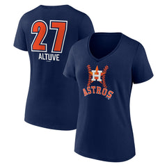 Jose Altuve Houston Astros Women's Fastball Player Name & Number V-Neck T-Shirt | MLB Near me