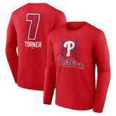 Trea Turner Philadelphia Phillies Fastball Player Name & Number Long Sleeve T-Shirt | MLB Online