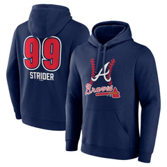 Spencer Strider Atlanta Braves Fastball Player Name & Number Pullover Hoodie | MLB For sale