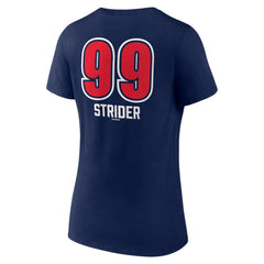 Spencer Strider Atlanta Braves Women's Fastball Player Name & Number V-Neck T-Shirt | MLB US