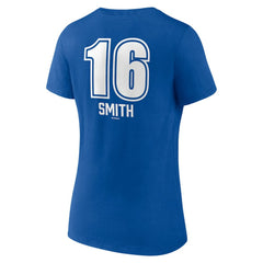 Will Smith Los Angeles Dodgers Women's Fastball Player Name & Number V-Neck T-Shirt | MLB Sale