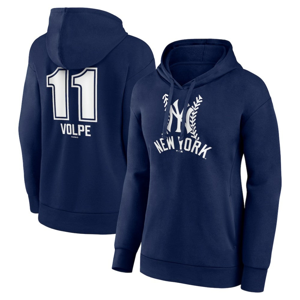 Anthony Volpe New York Yankees Women's Fastball Player Name & Number Pullover Hoodie | MLB New