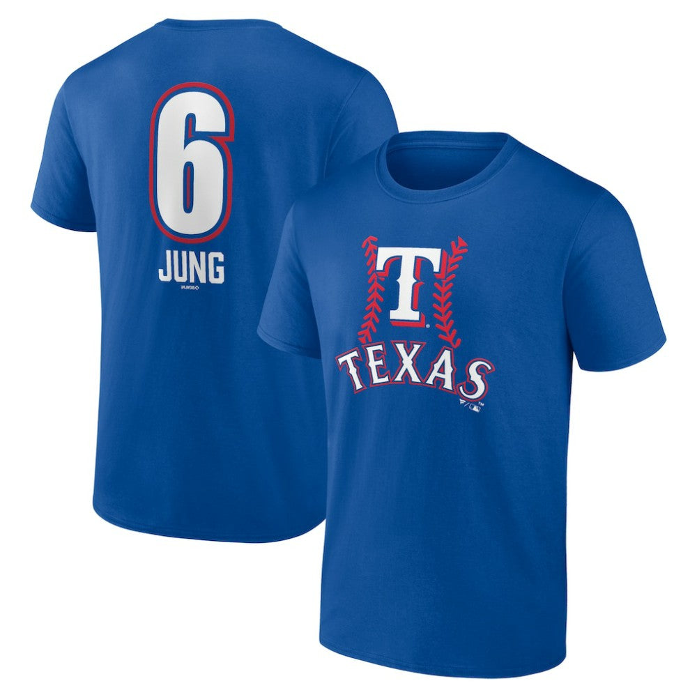 Josh Jung Texas Rangers Fastball Player Name & Number T-Shirt | MLB For sale