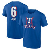 Josh Jung Texas Rangers Fastball Player Name & Number T-Shirt | MLB For sale