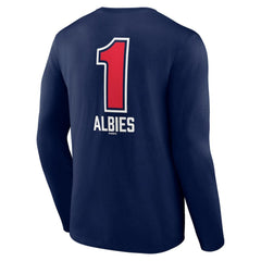 Ozzie Albies Atlanta Braves Fastball Player Name & Number Long Sleeve T-Shirt | MLB Near me