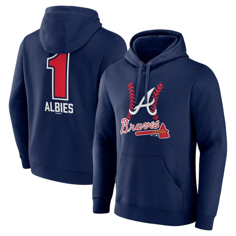 Ozzie Albies Atlanta Braves Fastball Player Name & Number Pullover Hoodie | MLB Shop