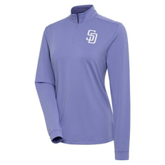 San Diego Padres Antigua Women's Finish Quarter-Zip Pullover Top | MLB Discount