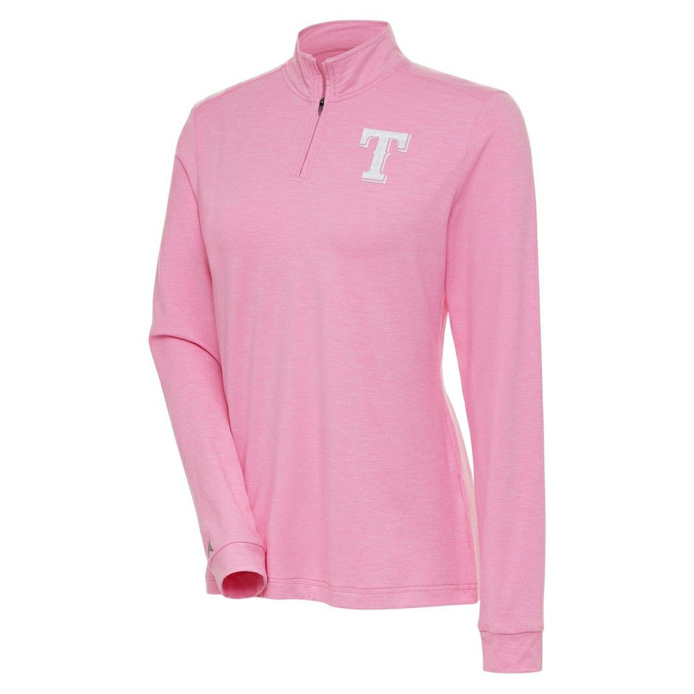 Texas Rangers Antigua Women's Mentor Quarter-Zip Pullover Top | MLB Near me