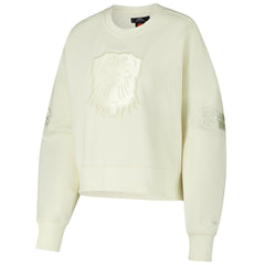 Cleveland Browns Pro Standard Triple Tonal Cropped Fleece Pullover Sweatshirt