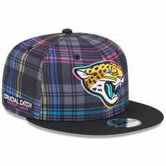 Jacksonville Jaguars New Era 2024 NFL Crucial Catch Plaid 9FIFTY Snapback Hat
