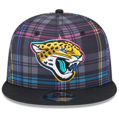 Jacksonville Jaguars New Era 2024 NFL Crucial Catch Plaid 9FIFTY Snapback Hat