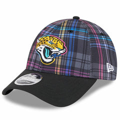 Jacksonville Jaguars New Era 2024 NFL Crucial Catch Plaid 9FORTY Adjustable Hat