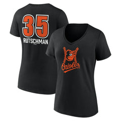 Adley Rutschman Baltimore Orioles Women's Fastball Player Name & Number V-Neck T-Shirt | MLB Shop