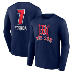 Masataka Yoshida Boston Red Sox Fastball Player Name & Number Long Sleeve T-Shirt | MLB Shop