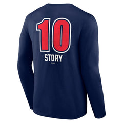 Trevor Story Boston Red Sox Fastball Player Name & Number Long Sleeve T-Shirt | MLB US
