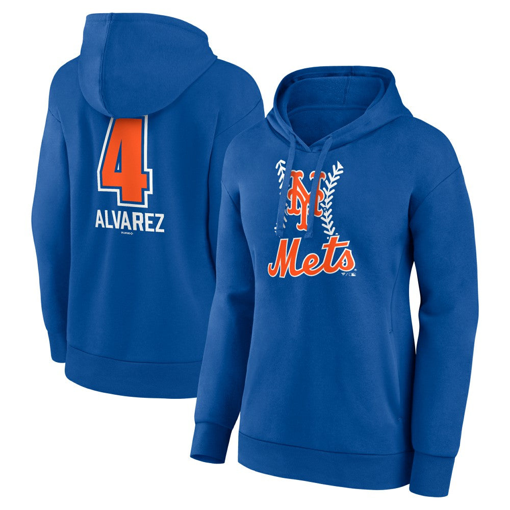Francisco Alvarez New York Mets Women's Fastball Player Name & Number Pullover Hoodie | MLB Sale