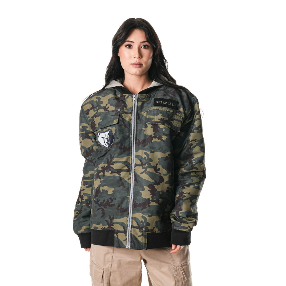 Memphis Grizzlies The Wild Collective Unisex Full-Zip Hoodie Bomber Jacket Discount